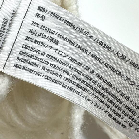 Abercrombie & Fitch‎ White Cream Ribbed Knit Lightweight V Neck Sweater XL - Picture 6 of 7